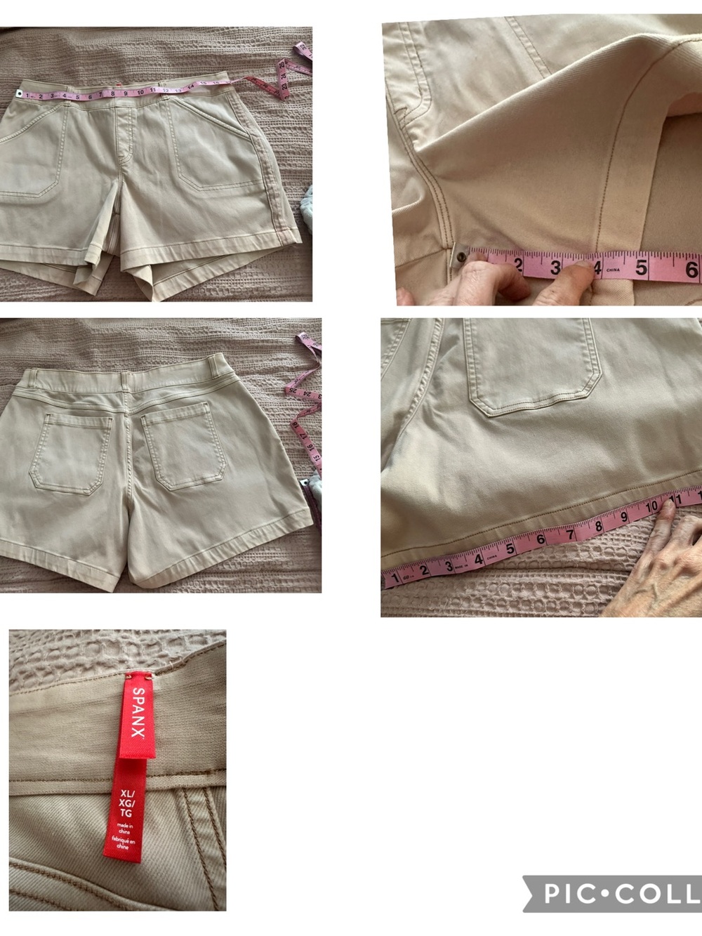 SPANX 5” twill stretch Pull-On Shorts in Beige